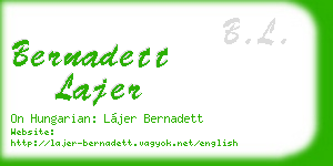 bernadett lajer business card