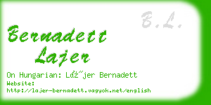 bernadett lajer business card